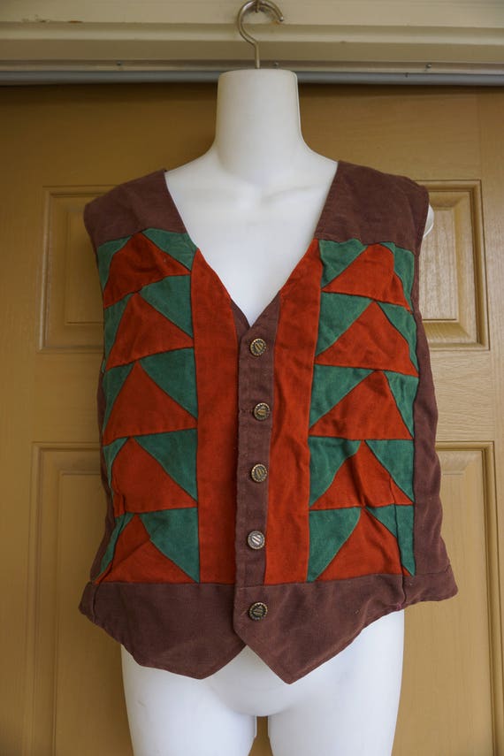 Vintage  jacket vest size large - XL cropped 80s … - image 2