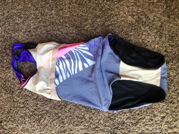 Purple black and zebra print bathing suit swim si… - image 8