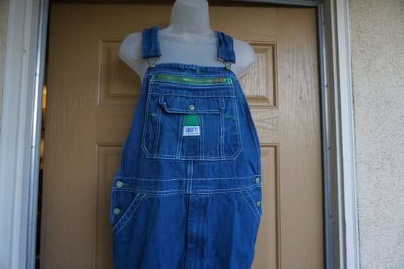 Vintage  blue denim Liberty overalls size 36 X 32 - image 3