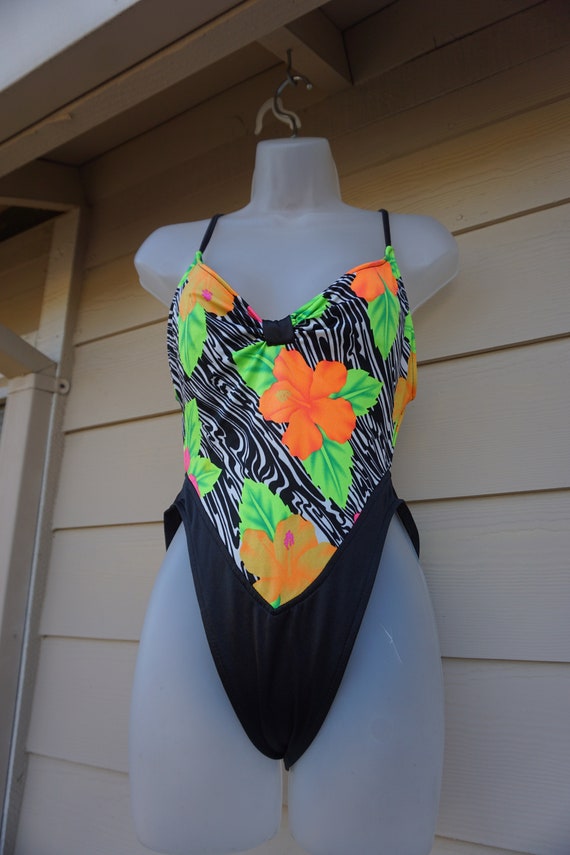 Tropical one piece swimsuit bathing suit swimwear… - image 2