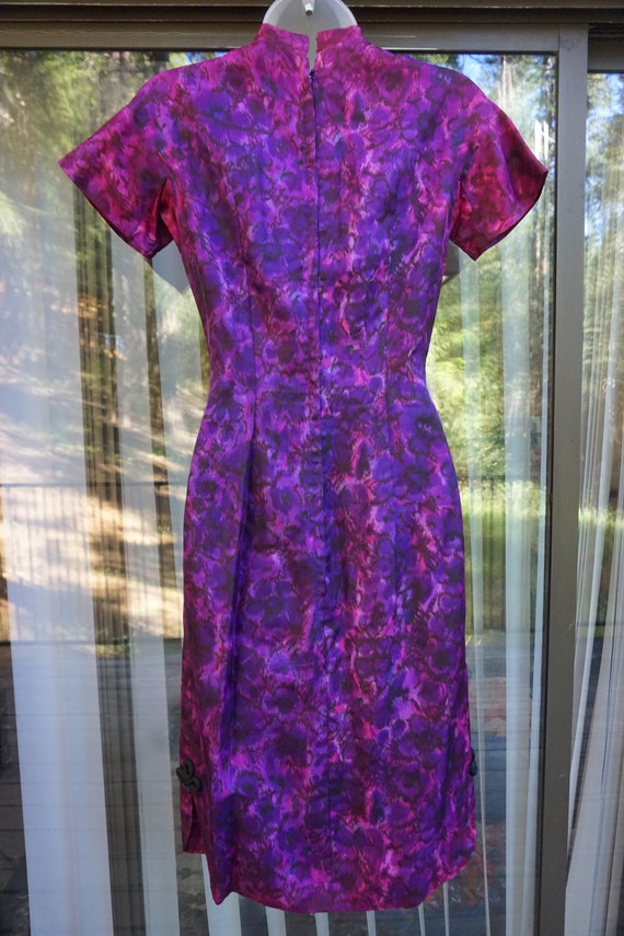 Cheongsam Asian inspired purple dress small or XS - image 7