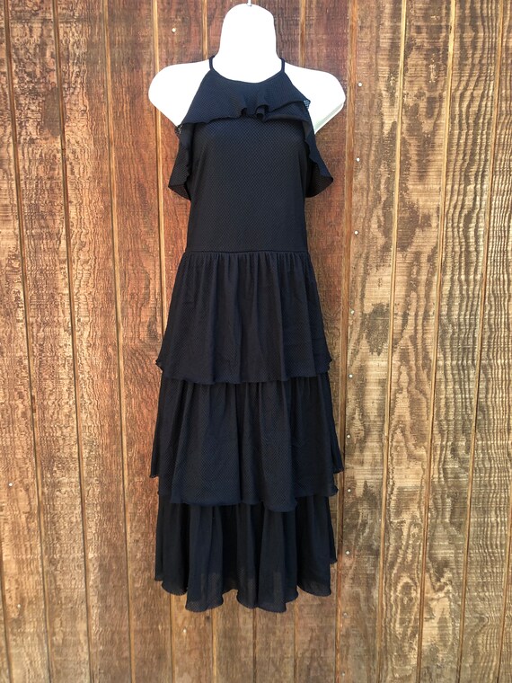 Rachel Roy Black Sleeveless Layered Long Dress Size Medium Etsy