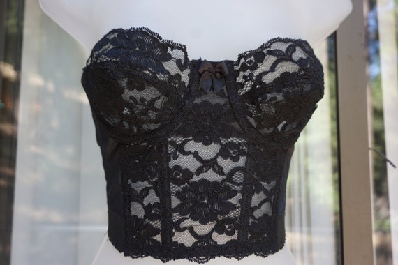 Victoria's Secret 36A Vintage Black Lace Bustier Sexy Boned Underwire  Lingerie Underwear Bra 36 A -  Canada