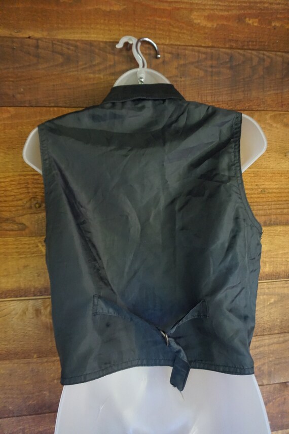 black suede leather vest top that snaps in the fr… - image 7