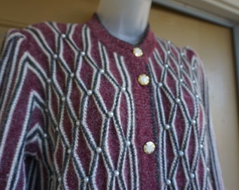 ANGORA  1980s 1990s heavy knit sweater size large