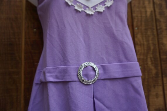 Drop waist purple vintage 1960s dress 60s estimat… - image 5