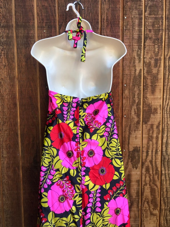 Vintage JC Penneys Swim Maxi Dress floral size la… - image 7