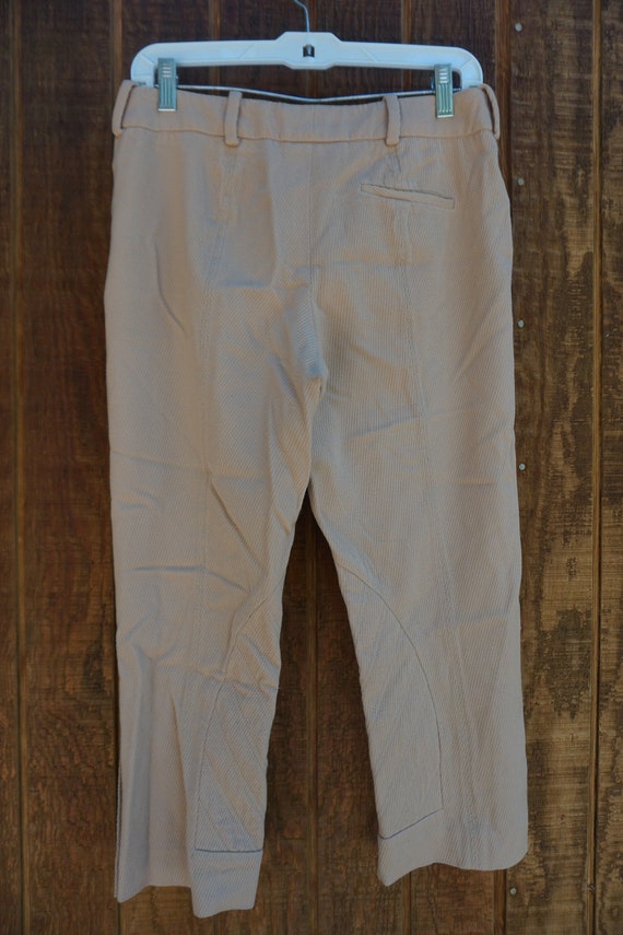 ALEXANDER MCQUEEN beige capri pants brown size 40… - image 9