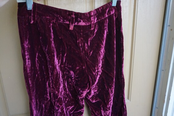 Dolce and Gabbana burgundy velvety slacks size 38… - image 5