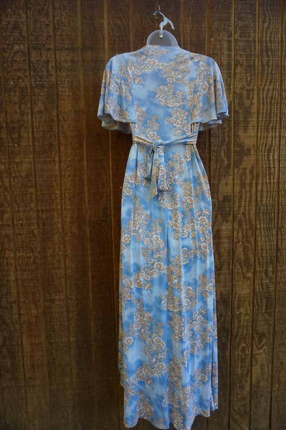 1970s vintage maxi dress prairie small medium flo… - image 7