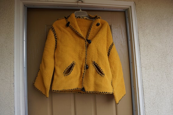 70s Vintage hooded jacket 1970s pom poms - image 7