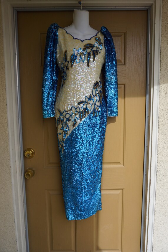 Beautiful Exotic Sequined Ethnic Asian Formal Gown