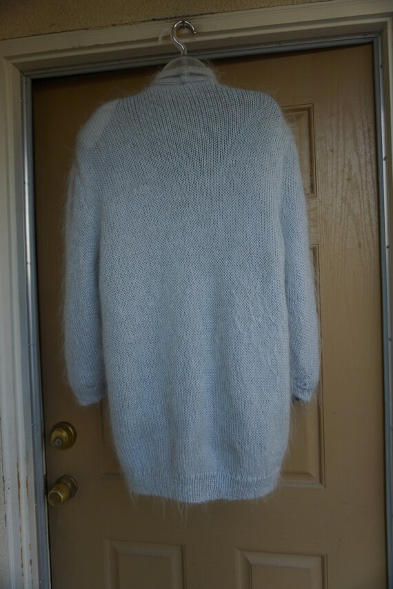 vintage gray wool mohair jacket coat estimated si… - image 5