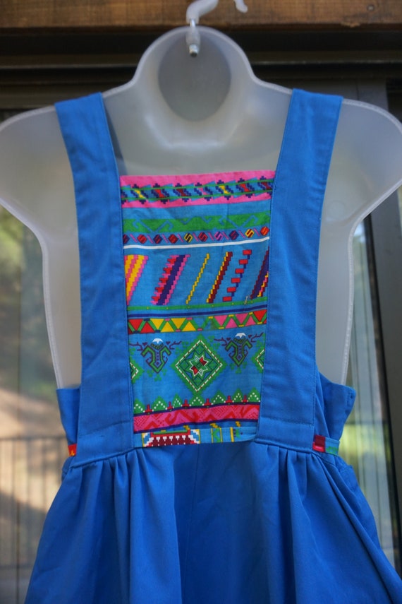 Vintage 70s size small apron style dress - image 3