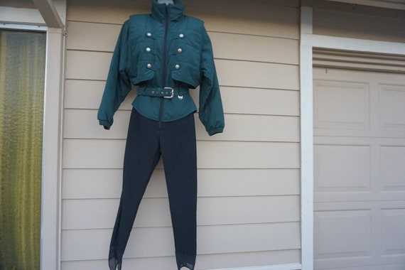 Vintage Green and Black Medium Large Size 10 Jacket Pant One Piece Attached  Set by Nils Skiwear 90s Ski Coat -  Canada