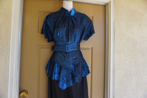Vintage metallic shimmer party dress by WD2 size