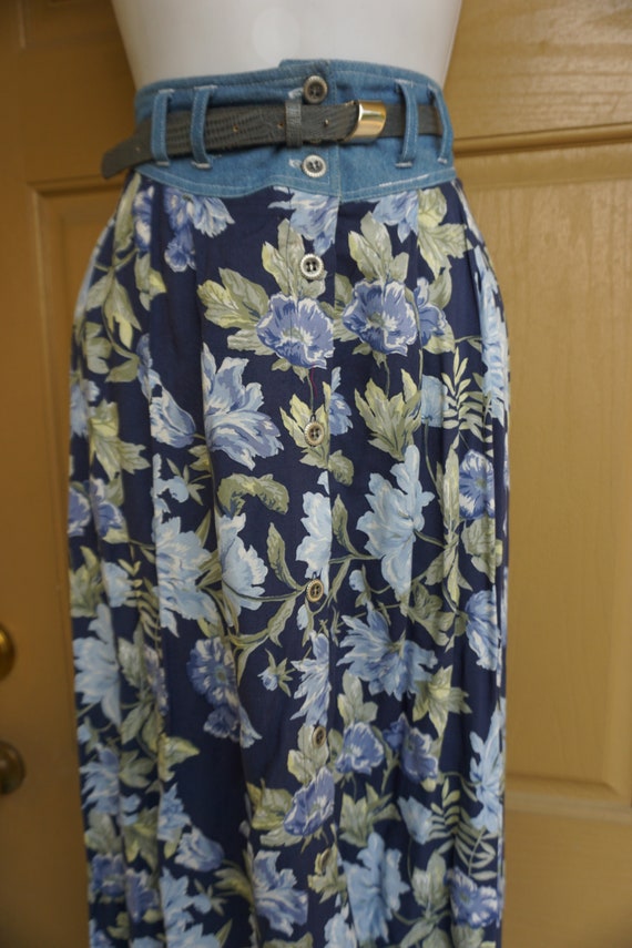 Vintage 80s  90s floral skirt size small - image 5