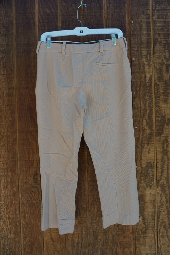 ALEXANDER MCQUEEN beige capri pants brown size 40… - image 8