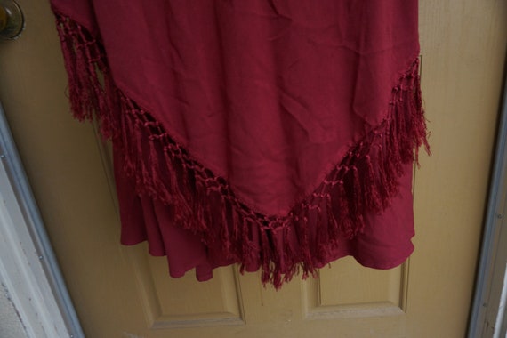 Sleeveless Moroccan size small burgundy tank tent… - image 7