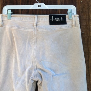 Lei Vintage 90s corduroy beige pants bell bottom flare medium size 9 1990s