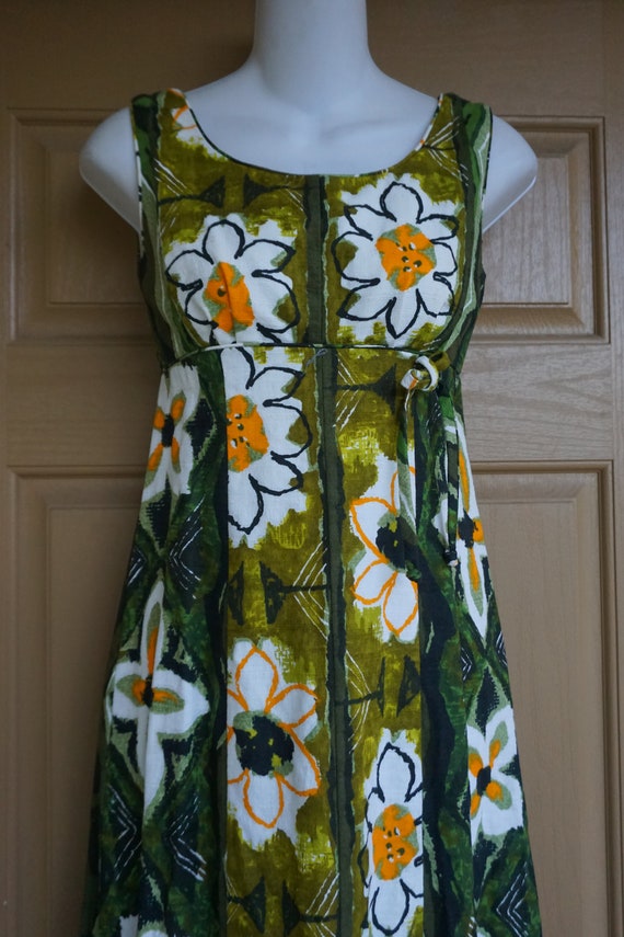 Vintage 1970s floral maxi dress 70s XS XXS extra … - image 2