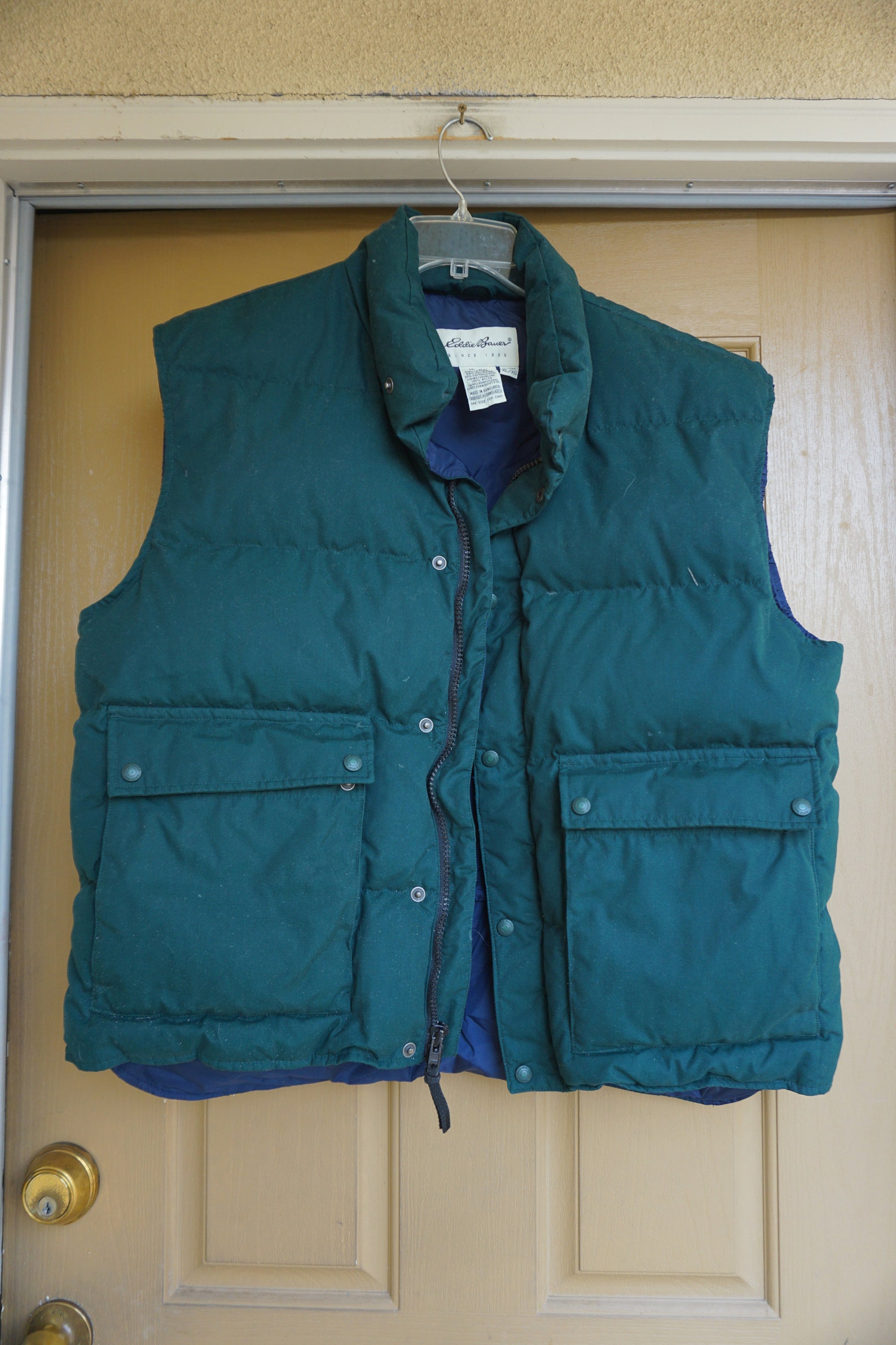 Eddie Bauer Goose Down filled feather puffer vest mens size XL | Etsy