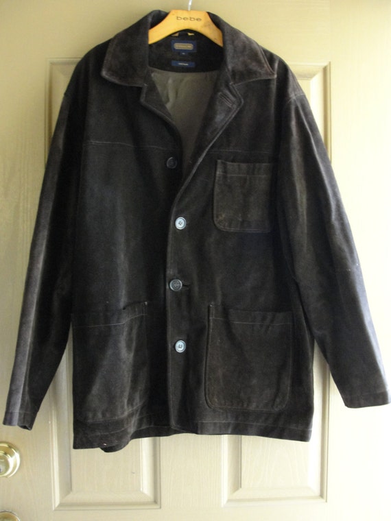 Mens COACH 90s Brown Suede Coat Jjacket Large Size Medium M | Etsy