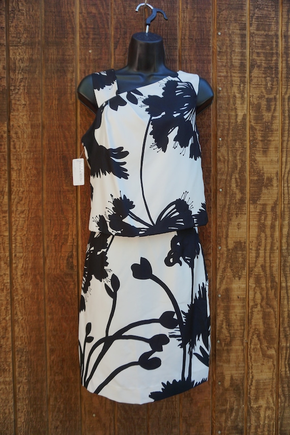 Milly Black and White Sleeveless Dress S Small Size 4 Designer Signature Print Etsy Canada