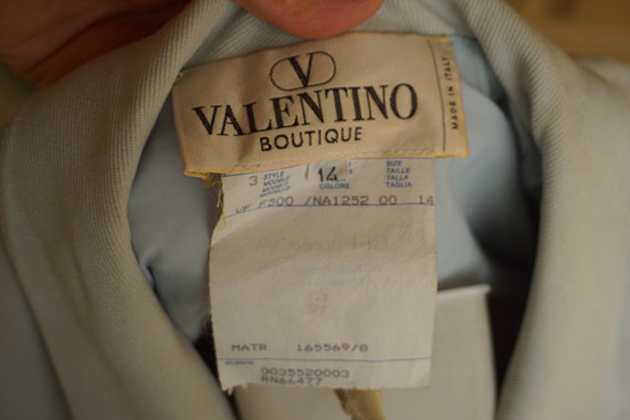 VALENTINO BOUTIQUE fitted jacket pastel blue four… - image 6