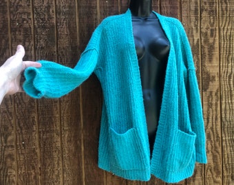 Chaqueta larga de punto de lana de alpaca Free People XS