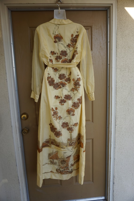 Alfred Shaheen size 14 Large maxi dress 70s 1970s… - image 6