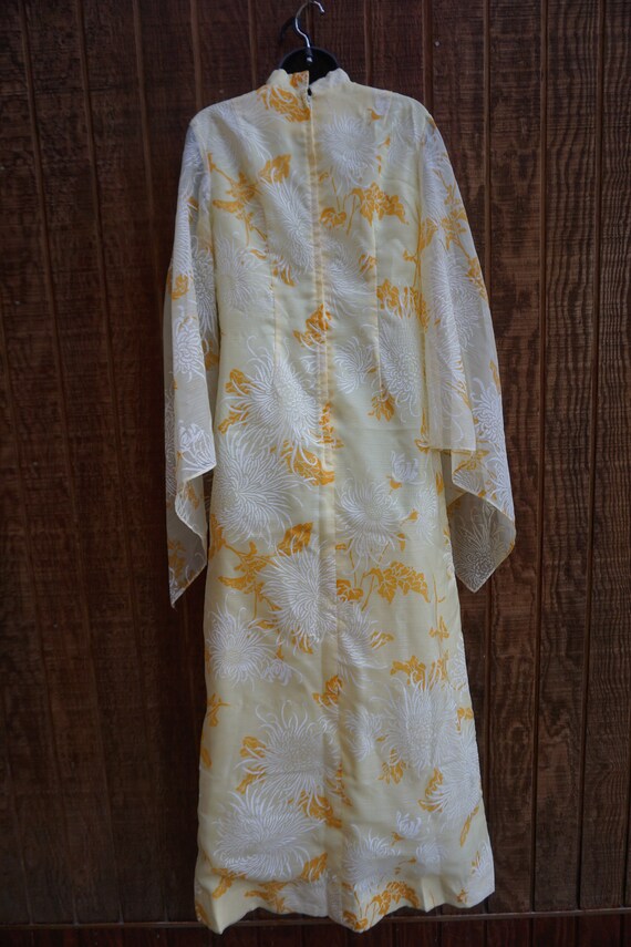 Alfred Shaheen large size 14 floral maxi dress 60… - image 7