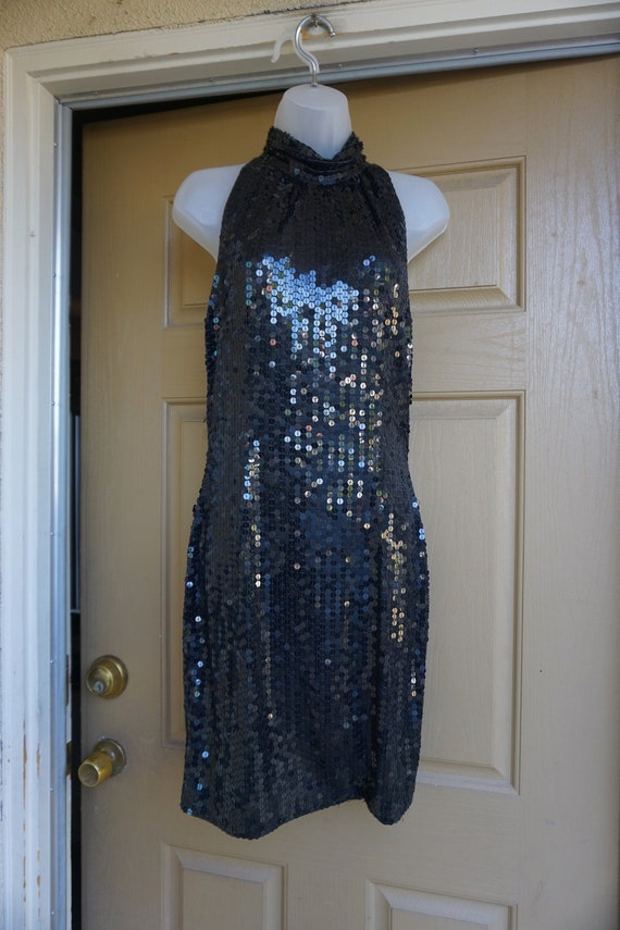 Black size 10 Nite line niteline sequined mini dre