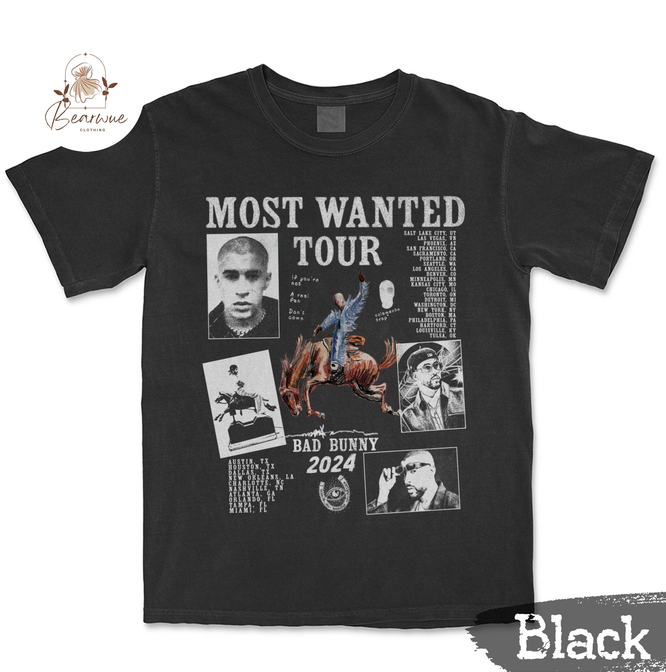 Vintage Bad Bunny Shirt, The Most Wanted Tour Shirt