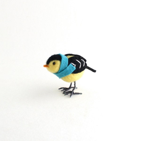 Miniature Felt Goldfinch - Wool Animal