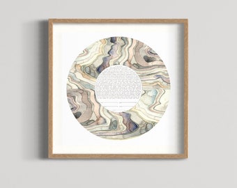 Ketubah - "moonstone ripple circle"