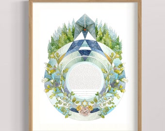 Ketubah - custom Camp Harlam 60th Anniversary with chapel on the hill