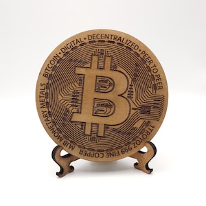Disc Golf Mini Marker with Crypto Bitcoin design