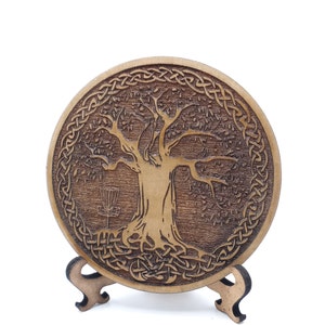 Disc Golf Mini Marker with Celtic Tree design