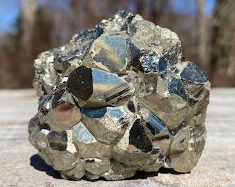 Pyrite Crystal Cluster - Raw Pyrite Specimen From Peru - Fool's Gold