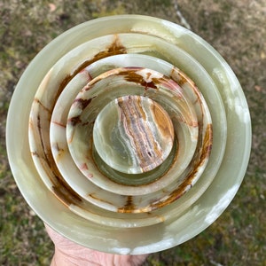 Onyx Bowl Set - Banded Onyx Crystal Bowl Set of 5