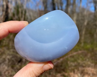 Chalcedony Palm Stone - Polished Chalcedony Crystal