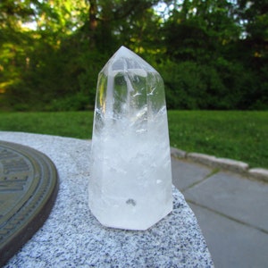 Clear Quartz Crystal Point - Clear Quartz Obelisk - Healing Quartz Tower