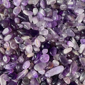 1 LB Tiny Tumbled Amethyst Crystals - Amethyst Crystal Chips - 5mm - 10mm