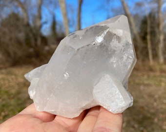Clear Quartz Crystal Cluster: Freestanding Point from Brazil