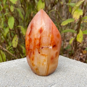 Carnelian Flame - Freestanding Carnelian Crystal Specimen - Healing Crystal Tower