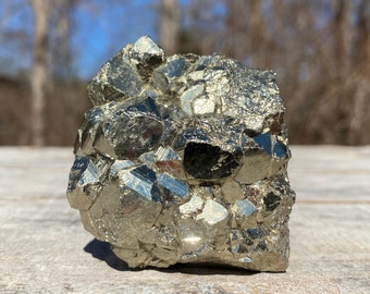 Pyrite Crystal Cluster - Raw Pyrite Specimen From Peru - Fool's Gold