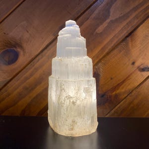7” Selenite Lamp - Large White Selenite Crystal Lamp
