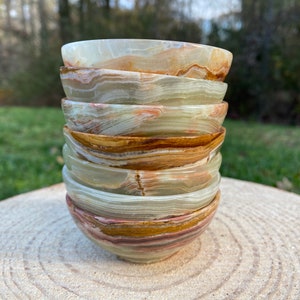 3” Onyx Dish - Banded Onyx Crystal Bowl