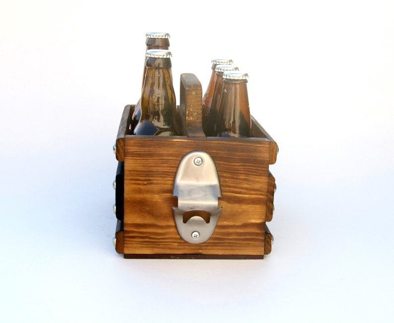Custom-Built Rustic 6-Pack Beer Holder image 5